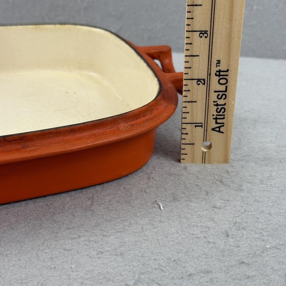 Dansk Orecast Rectangular Skillet Lid Baker Orange Quistgaard JHQ As-Is - Picture 13 of 13